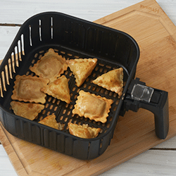 Air fryer basket ravioli