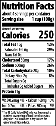 Wild Mushroom Ravioli - Nutrition Facts