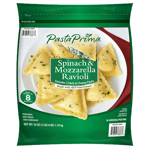 Spinach & Mozzarella Ravioli Club Size